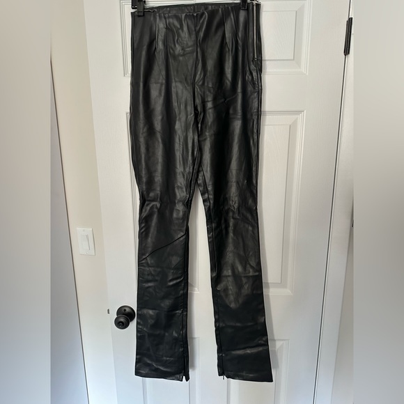 Zara Pants & Jumpsuits Bnwot Zara Extra Long Faux Leather Pants